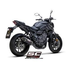 VÝFUKOVÝ SYSTÉM SC PROJECT PRO YAMAHA - MT-07 (2021-2022) - FULL 2-1 STAINLESS STEEL EXHAUST SYSTEM, MATTE BLACK PAINTED, WITH SC1-S CARBON MUFFLER - RACING