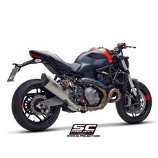 VÝFUKOVÝ SYSTÉM SC PROJECT PRO DUCATI - MONSTER 821 (2018 - 2020) - SC1-R MUFFLER, CARBON FIBER, WITH CARBON FIBER END CAP