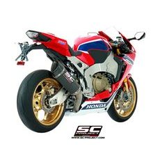 VÝFUKOVÝ SYSTÉM SC PROJECT PRO HONDA - CBR1000RR (2017 - 2019) - SP - SP2 - SC1-R MUFFLER, HIGH POSITION, TITANIUM WITH CARBON FIBER END CAP