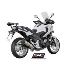 VÝFUKOVÝ SYSTÉM SC PROJECT PRO HONDA - NC750 (2014 - 2015) - X - OVAL MUFFLER, TITANIUM, WITH CARBON FIBER END CAP