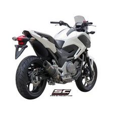 VÝFUKOVÝ SYSTÉM SC PROJECT PRO HONDA - NC700 (2011 - 2014) - S - X - OVAL MUFFLER, TITANIUM, WITH CARBON FIBER END CAP