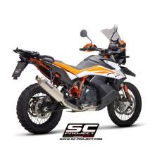 VÝFUKOVÝ SYSTÉM SC PROJECT PRO KTM - 890 ADVENTURE / 890 ADVENTURE A2 (2021-2022) - FULL EXHAUST SYSTEM 2-1, WITH RALLY RAID MUFFLER, TITANIUM