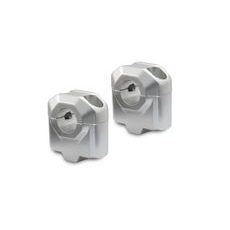 SW MOTECH ZVÝŠENÍ ŘÍDÍTEK 22 MM H = 30 MM. STŘÍBRO.