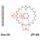 Řetězové kolečko JT JTF 416-15 15 zubů, 428