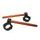 Adjustable clip-ons ACCOSSATO inclination from 6Â° to 10Â° with inner ring, orange
