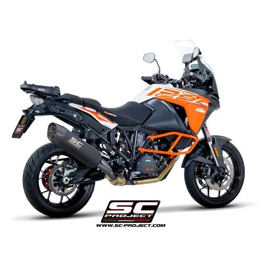 VÝFUKOVÝ SYSTÉM SC PROJECT PRO KTM - 1290 SUPER ADVENTURE (2017 - 2020) - ADVENTURE MUFFLER, MATT BLACK PAINTED TITANIUM