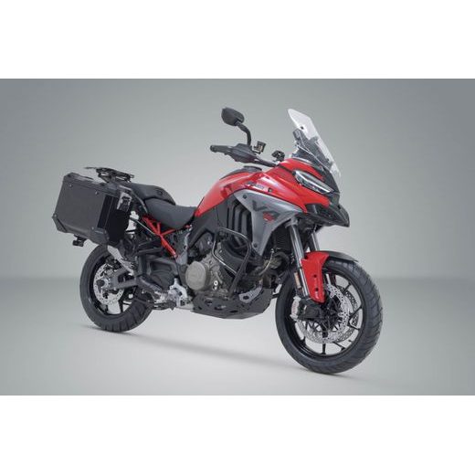 SW MOTECH TRAX ADV ALUMINUM CASE SYSTEM BLACK. 37/37 L. DUCATI MULTISTRADA V4 (20-).