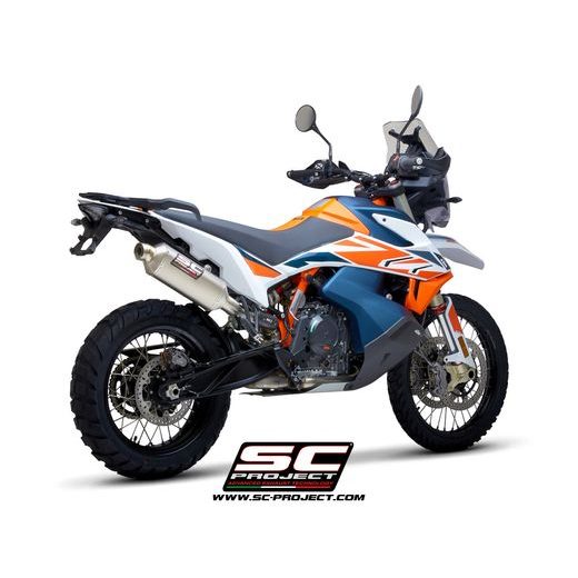 VÝFUKOVÝ SYSTÉM SC PROJECT PRO KTM - 790 ADVENTURE (2019 - 2020) - RALLY RAID MUFFLER, TITANIUM, WITH TITANIUM END CAP