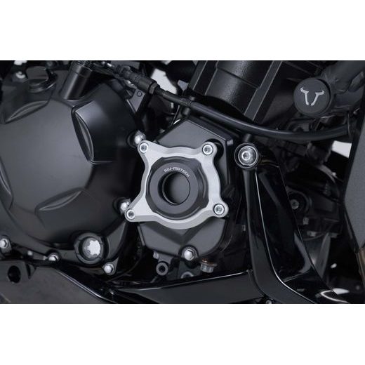 SW MOTECH ENGINE CASE PROTECTOR BLACK/SILVER. KAWASAKI Z1100 (25-).