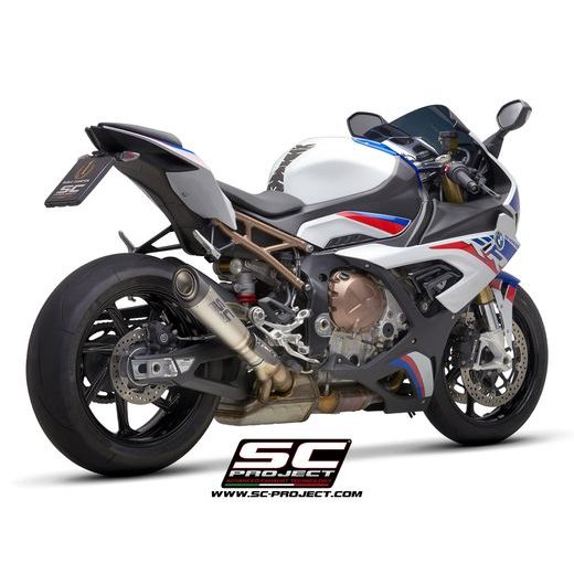 VÝFUKOVÝ SYSTÉM SC PROJECT PRO BMW - S 1000 RR (2020 - 2022) - EURO 5 - S1 MUFFLER, TITANIUM, WITH CARBON FIBER END CAP