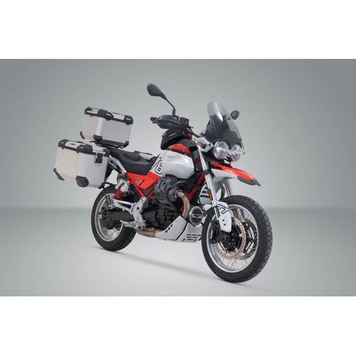 SW MOTECH ADVENTURE SET TRAX ADV SILVER. MOTO GUZZI V85 TT (24-).