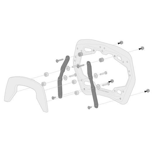 SW MOTECH SADA ADAPTÉRU PRO PRO KRAUSER / HEPCO. MONTÁŽ 2 PŘÍPADŮ.