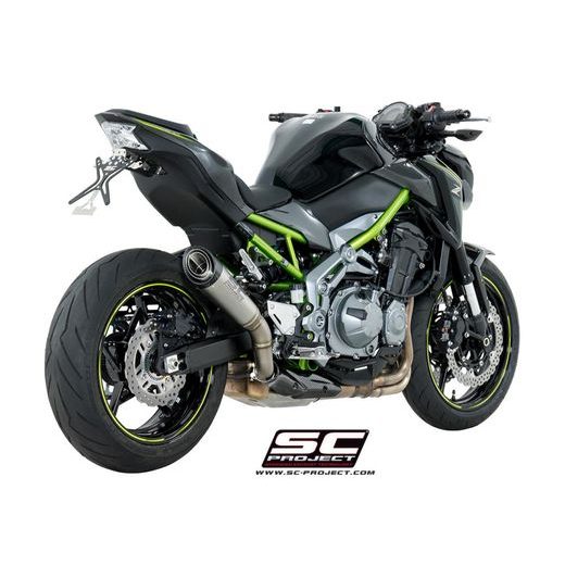 VÝFUKOVÝ SYSTÉM SC PROJECT PRO KAWASAKI - Z 900 (2017 - 2019) - EURO 4 - S1 MUFFLER, TITANIUM, WITH CARBON FIBER END CAP