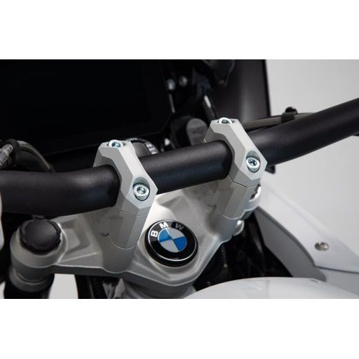 SW MOTECH ZVÝŠENÍ ŘÍDÍTEK 40 MM BMW R1200GS (12-18), R1250GS /ADV.(18-). STŘÍBRNÉ