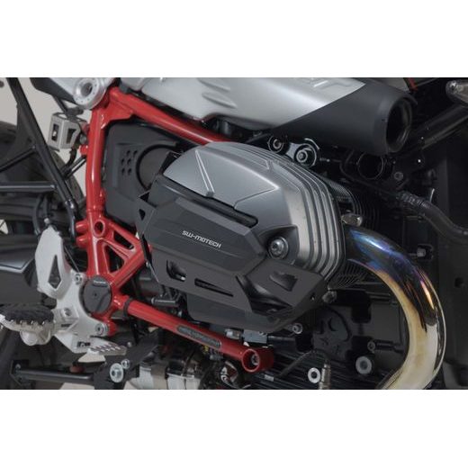 SW MOTECH CYLINDER GUARD BLACK. BMW R NINET / PURE / SCRAMBLER (20-).
