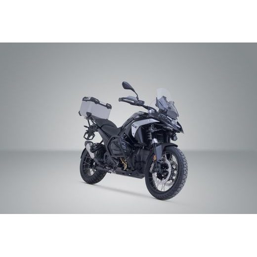 SW MOTECH SADA KUFRU TRAX 38-STŘÍBRNÝ TOP NOSIČ PRO BMW R 1300 GS