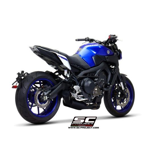 VÝFUKOVÝ SYSTÉM SC PROJECT PRO YAMAHA - MT-09 (2017 - 2020) - FULL EXHAUST SYSTEM 3-1, STAINLESS STEEL, WITH 70S CONICAL MUFFLER, MATT BLACK PAINTED