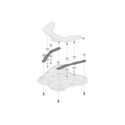 SW MOTECH SADA ADAPTÉRU PRO ADV.RACK NA KUFRY KRAUSER K-WING, HEPCO