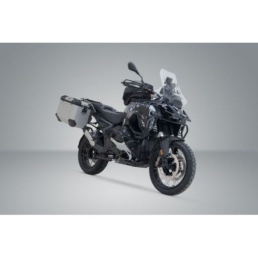 SW MOTECH TRAX ADV ALUMINIUM CASE SYSTEM SILVER. 45/45 L. BMW R 1300 GS ADVENTURE (24-).