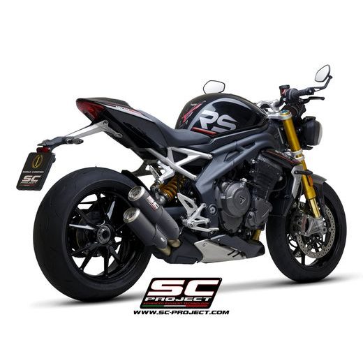 VÝFUKOVÝ SYSTÉM SC PROJECT PRO TRIUMPH - SPEED TRIPLE 1200 RS (2021-2022) - RR - TWIN CR-T MUFFLER, CARBON FIBER