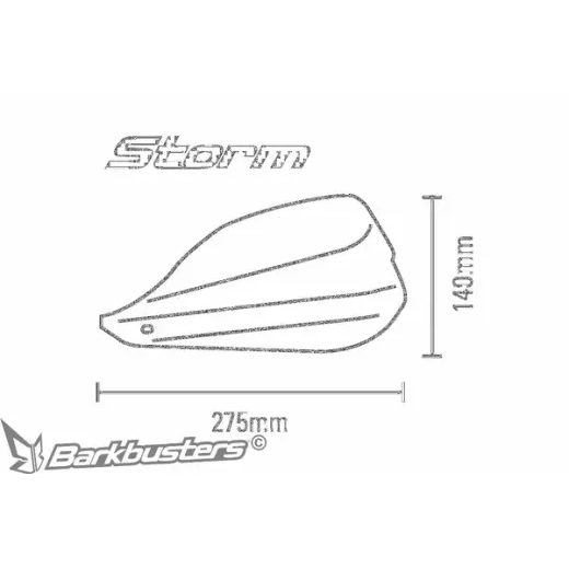 SW MOTECH BARKBUSTERS KRYTY RUKOU KIT STM-001 STORM JEDNOBODOVÉ UPEVNĚNÍ 22MM ŘÍDÍTKA