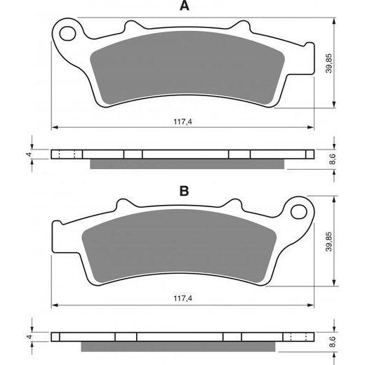 BRZDOVÉ DESTIČKY GOLDFREN 193 S33 OFF-ROAD FRONT