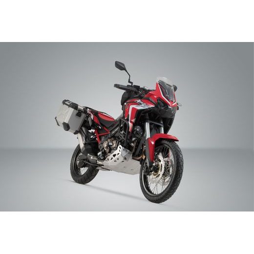 SW MOTECH TRAX ADV SADA BOČNÍCH KUFRŮ-STŘÍBRNÉ, 45/37 L. CRF1100L AFRICA TWIN (19-).
