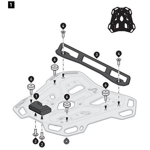 SW MOTECH ADAPTER KIT PRO ADVENTURE-RACK NA SHAD TERRA.