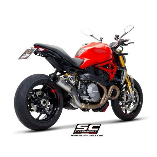 VÝFUKOVÝ SYSTÉM SC PROJECT PRO DUCATI - MONSTER 1200 (2017 - 2021) - S - R - S1 MUFFLER, TITANIUM, WITH CARBON FIBER END CAP
