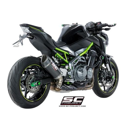 VÝFUKOVÝ SYSTÉM SC PROJECT PRO KAWASAKI - Z 900 A2 (2017 - 2020) - EURO 4 - SC1-R MUFFLER, CARBON FIBER, WITH CARBON FIBER END CAP