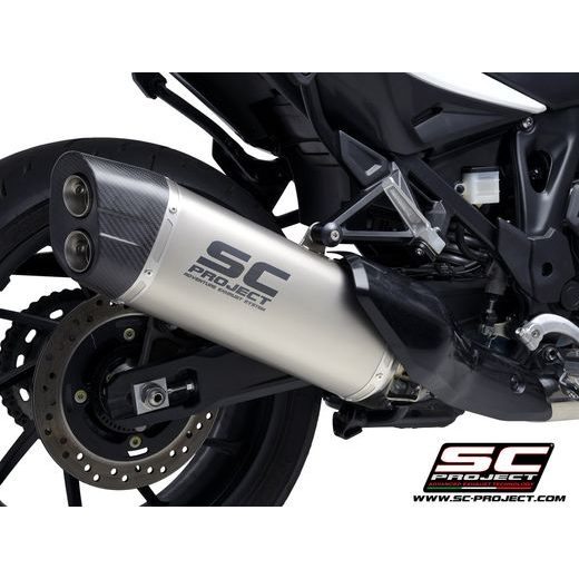 VÝFUKOVÝ SYSTÉM SC PROJECT PRO HONDA - HONDA NT1100 (2022-X) - ADVENTURE MUFFLER, MATT-BLACK CERAMIC PAINTING, WITH CARBON FIBER END CAP