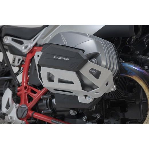 SW MOTECH CYLINDER GUARD SILVER. BMW R NINET / PURE / SCRAMBLER (20-).