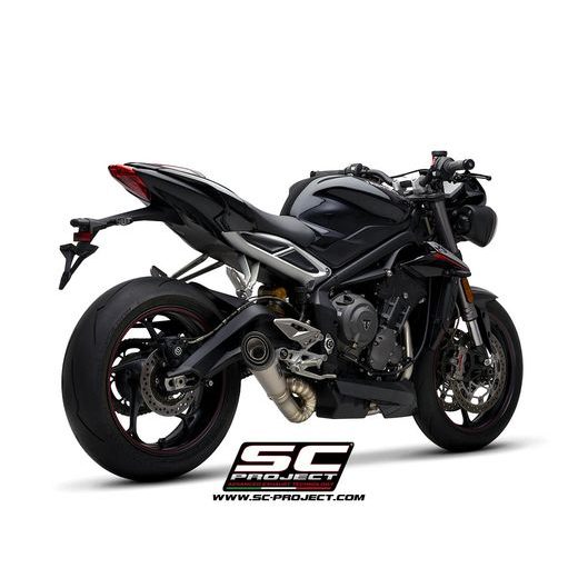 VÝFUKOVÉ SVODY BEZ KONCOVKY SC PROJECT PRO TRIUMPH - STREET TRIPLE 765 (2017 - 2019) - S - R - RS - FULL EXHAUST SYSTEM 3-1, TITANIUM, COMPATIBLE WITH S1, CR-T AND ORIGINAL MUFFLER (MUFFLER NOT INCLUDED)