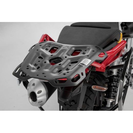 SW MOTECH ADVENTURE-RACK ČERNÁ. MOTO GUZZI V85 TT (19-).