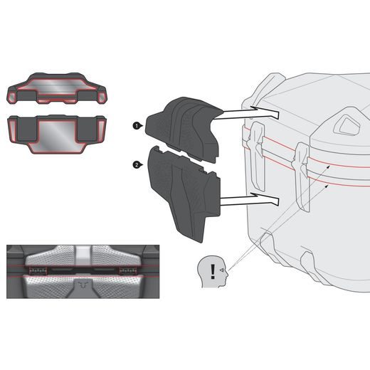 SW MOTECH OPĚRKA PRO KUFR DUSC XL- 55 LITRŮ
