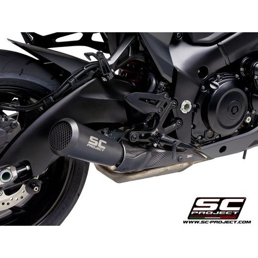 VÝFUKOVÝ SYSTÉM SC PROJECT PRO SUZUKI - GSX-S 1000 (2017- 2020) - F - 70S CONICAL MUFFLER, STAINLESS STEEL, MATT BLACK PAINTED