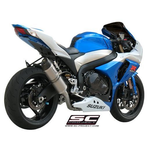 VÝFUKOVÝ SYSTÉM SC PROJECT PRO SUZUKI - GSX-R1000 (2009 - 2011) - OVAL MUFFLER, TITANIUM, WITH CARBON FIBER END CAP