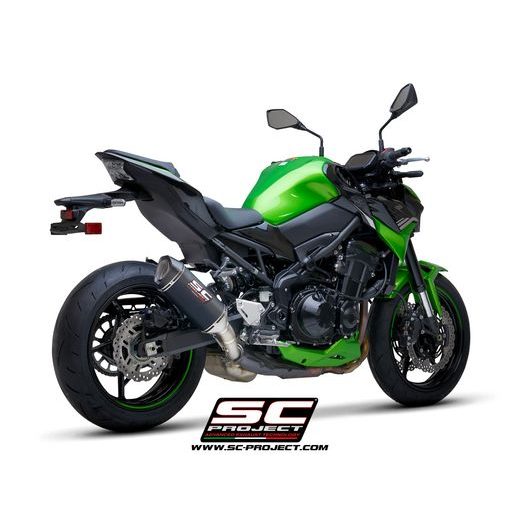 VÝFUKOVÝ SYSTÉM SC PROJECT PRO KAWASAKI - Z 900 (2020) - EURO 4 - SC1-S MUFFLER, TITANIUM, WITH CARBON FIBER END CAP