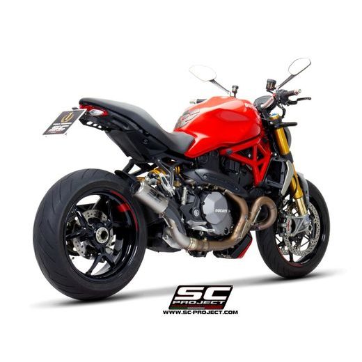 VÝFUKOVÝ SYSTÉM SC PROJECT PRO DUCATI - MONSTER 1200 (2017 - 2021) - S - R - CR-T MUFFLER, TITANIUM, WITH FULL TITANIUM LINK PIPE