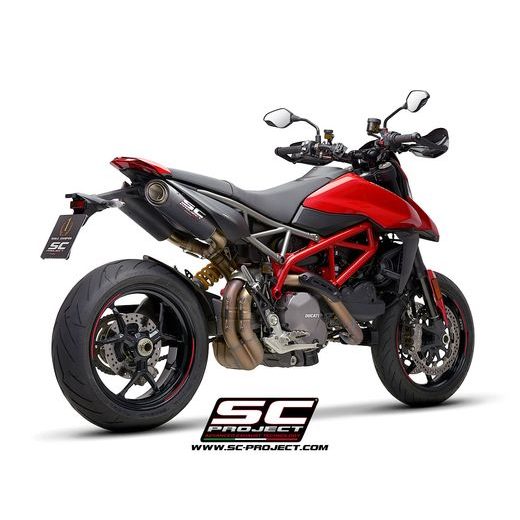 VÝFUKOVÝ SYSTÉM SC PROJECT PRO DUCATI - HYPERMOTARD 950 - RVE - SP (2021 - 2022) - EURO 5 - PAIR OF S1-CARBON MUFFLERS, CARBON FIBER, WITH CARBON FIBER END CAP