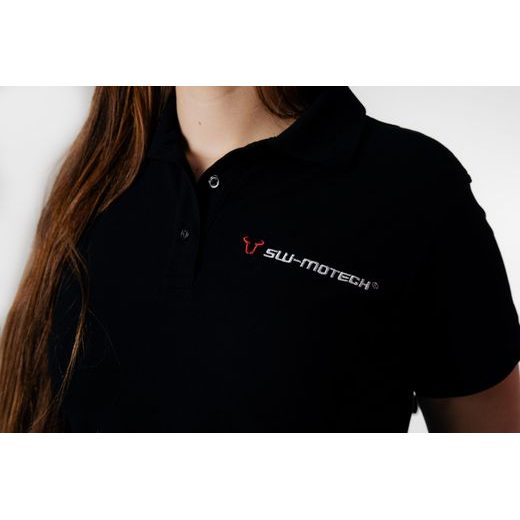 SW MOTECH TEAM POLO SHIRT CORE LINE. BLACK. WOMEN. SIZE S.