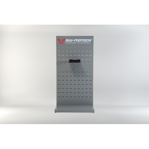 SW MOTECH SALES DISPLAY - ROOM WITH EQUIPMENT THEME: TOPCASES AND ACCESSORIES.