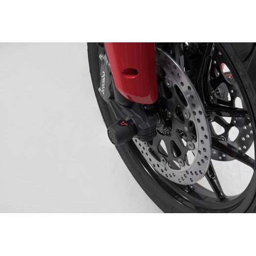 SW MOTECH PADACÍ PROTEKTORY NA PŘEDNÍ OSU BLACK. DUCATI MULTISTRADA V4 (20-).