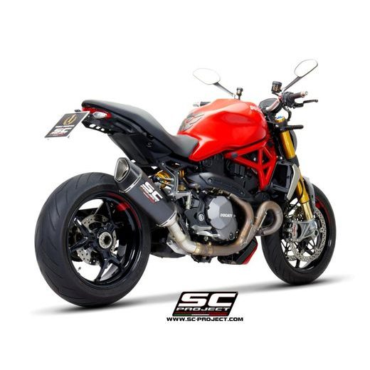 VÝFUKOVÝ SYSTÉM SC PROJECT PRO DUCATI - MONSTER 1200 (2017 - 2021) - S - R - SC1-R MUFFLER, CARBON FIBER, WITH CARBON FIBER END CAP