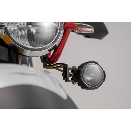 SW MOTECH EVO DÁLKOVÁ SVĚTLA DRŽÁKY ČERNÁ. MOTO GUZZI V85 TT (19-).