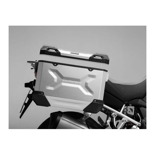 SW MOTECH KUFR TRAX ADVENTURE 45 L STŘÍBRNÝ,LEVÝ