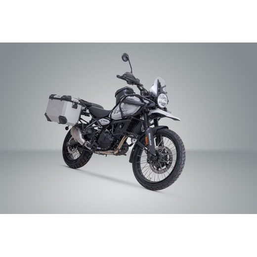 SW MOTECH TRAX ADV ALUMINIUM CASE SYSTEM SILVER. 45/45L. ROYAL ENFIELD HIMALAYAN 450 (23-).