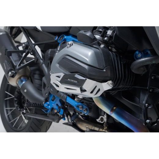 SW MOTECH KRYT HLAV MOTORU ČERNO/STŘÍBRNÁ, BMW R 1200 MODELS (12-).