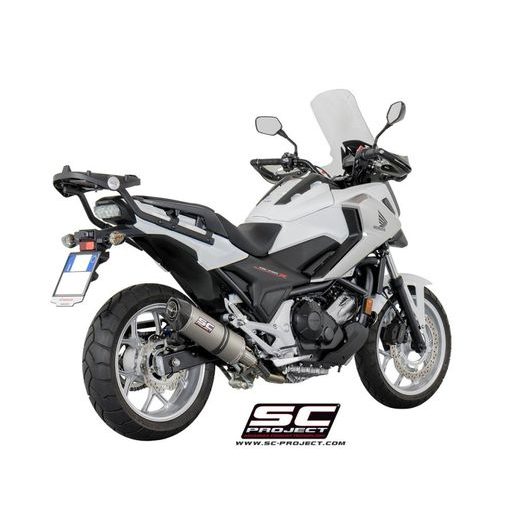 VÝFUKOVÝ SYSTÉM SC PROJECT PRO HONDA - NC750 (2014 - 2015) - X - OVAL MUFFLER, TITANIUM, WITH CARBON FIBER END CAP