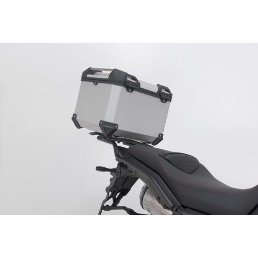 SW MOTECH TRAX ADV TOP CASE SYSTEM SILVER. MOTO GUZZI V85 STRADA (24-).